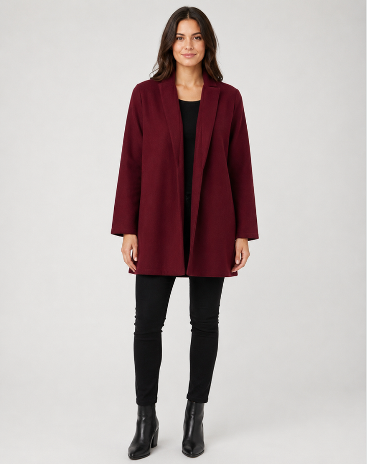 Genevieve | Tailored Wool Blend Office Coat