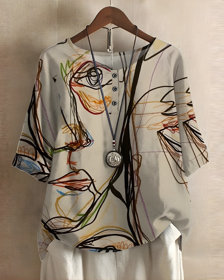 Luna | Colorblock Boho Top