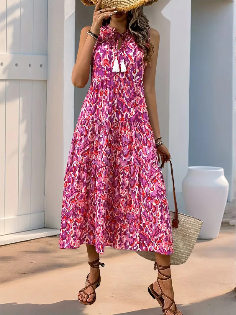 Everly | Printed Tiered Maxi Dress