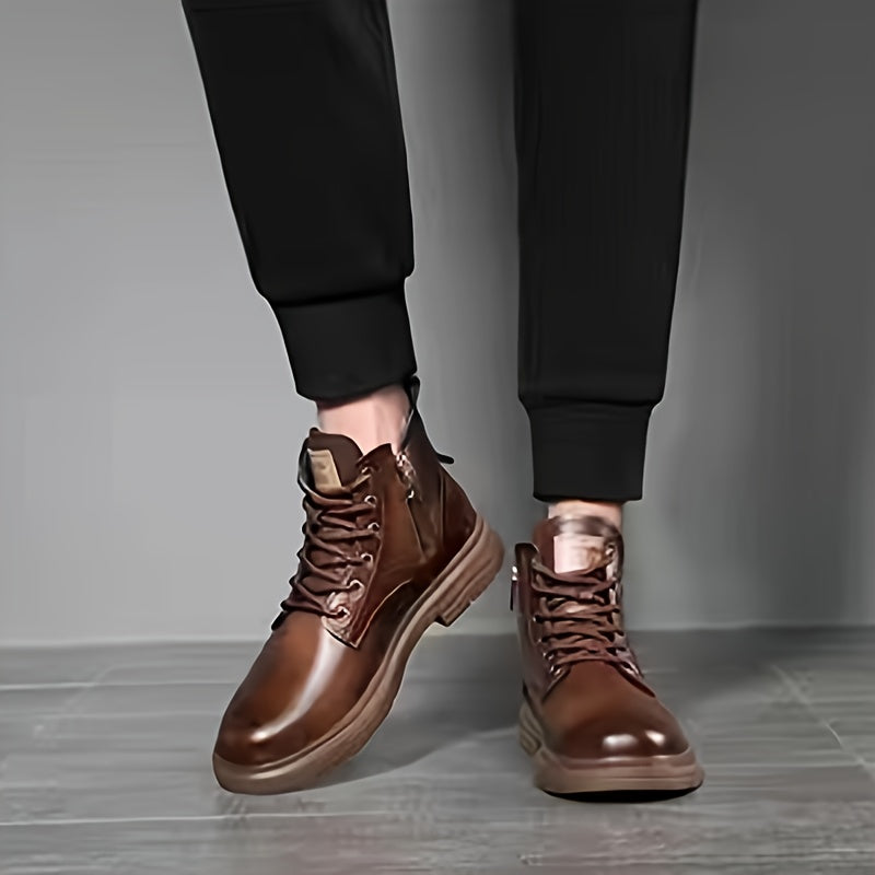 Cyrus | Men high leather zip boots