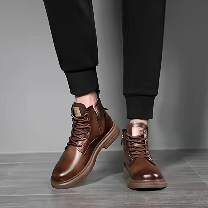 Cyrus | Men high leather zip boots