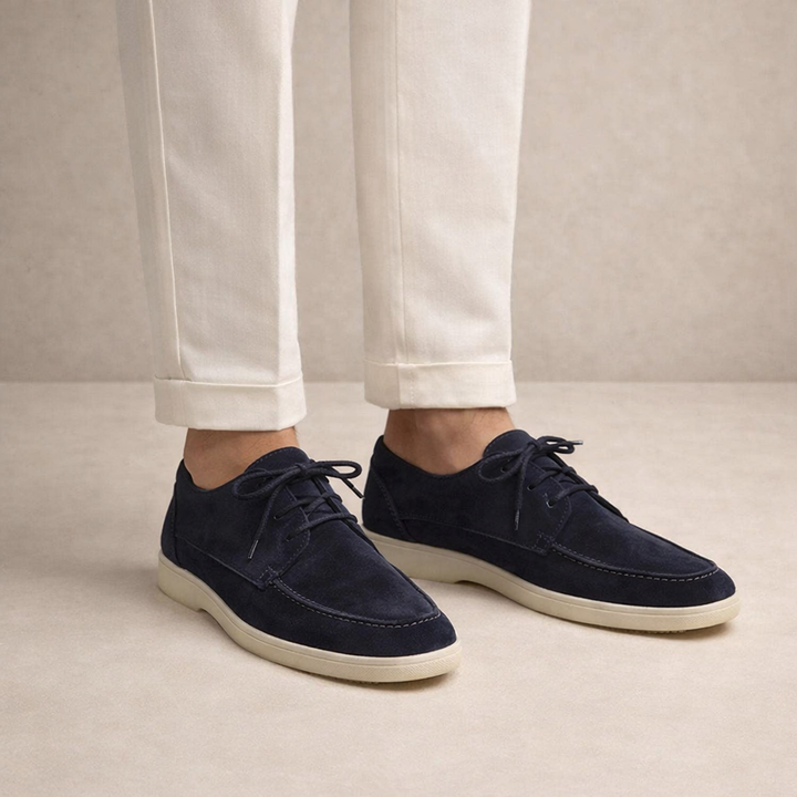 James | Men's Suede Lace-Up Loafers