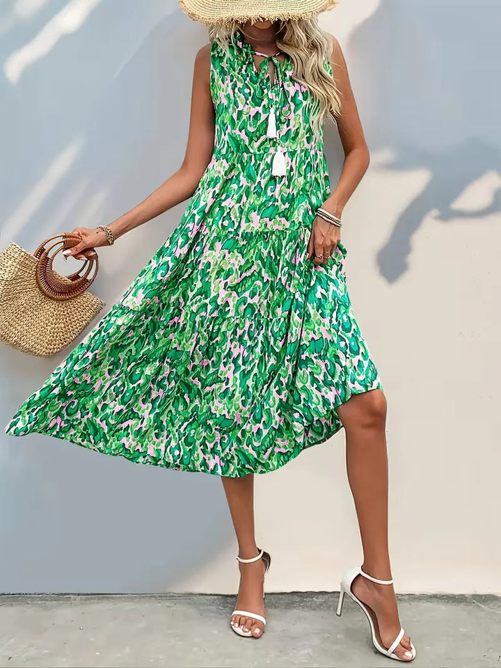 Everly | Printed Tiered Maxi Dress