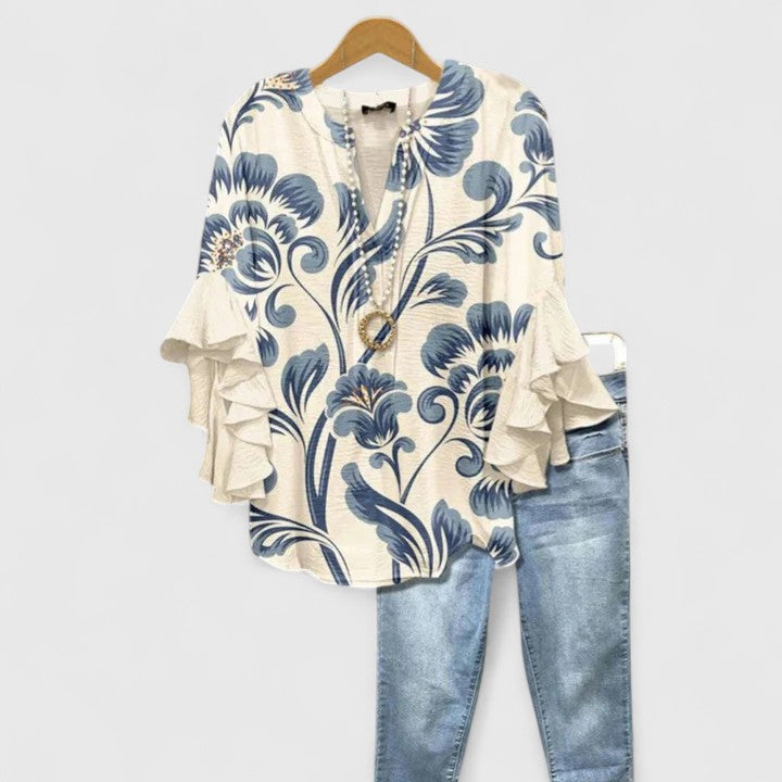 Lily | Women's Floral Boho Blouse