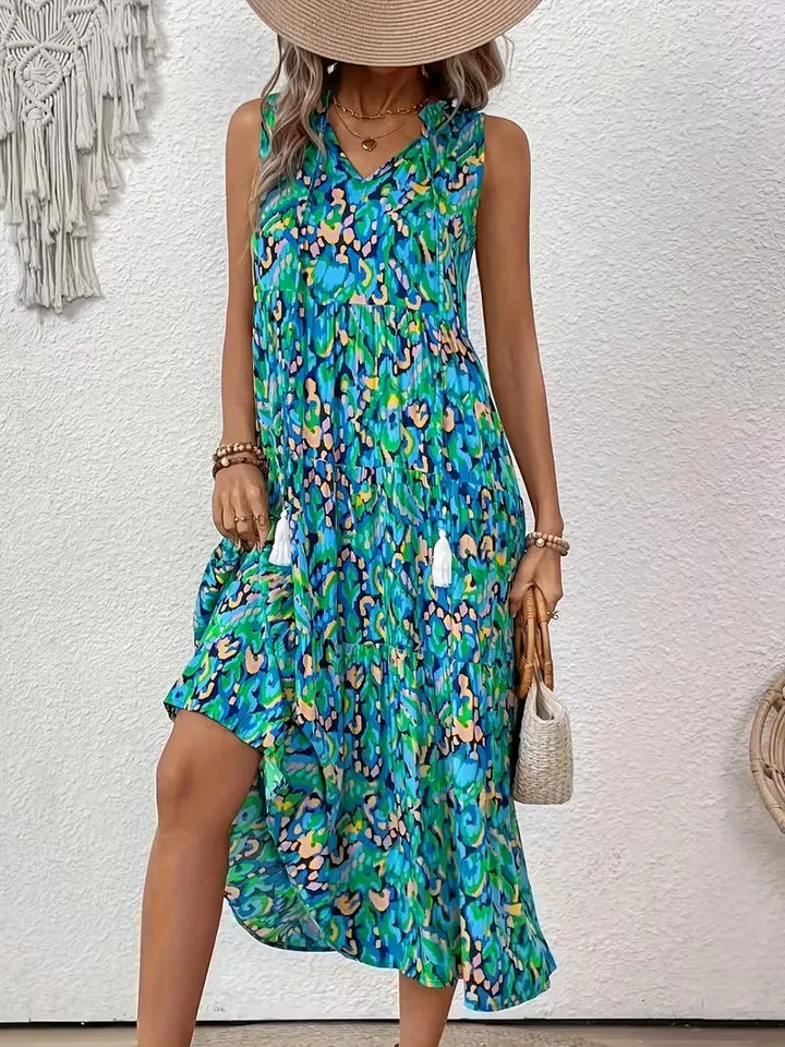 Everly | Printed Tiered Maxi Dress