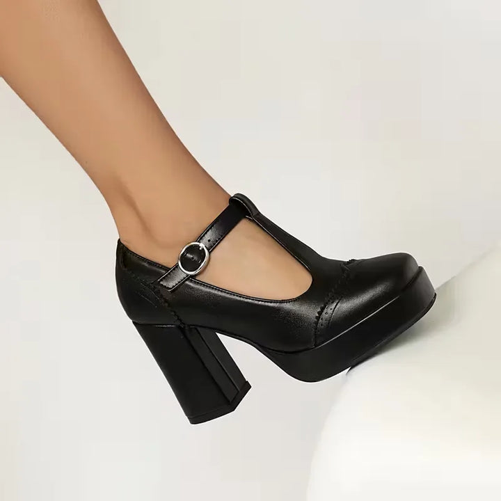 Vivienne | Mary Jane Block Heel Pumps