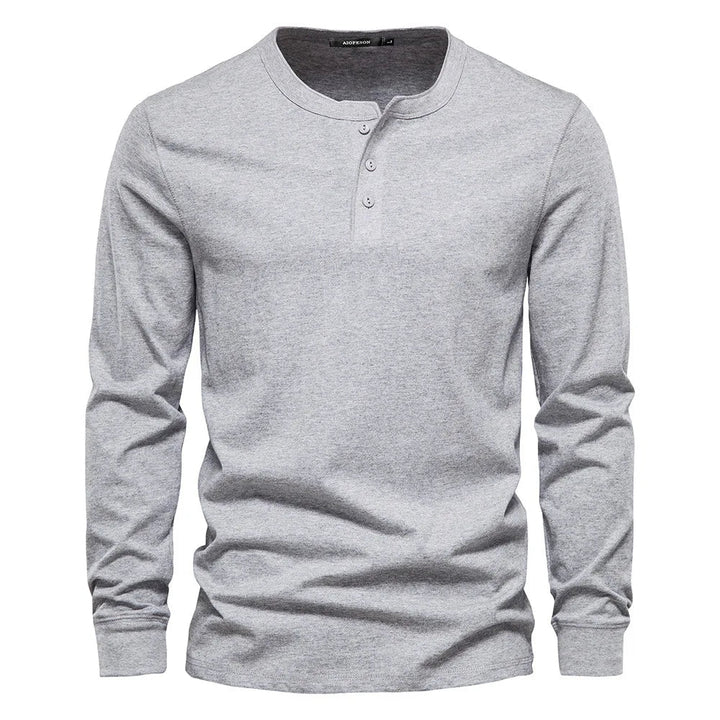 Declan | Men's Long Sleeve Henley Shirt