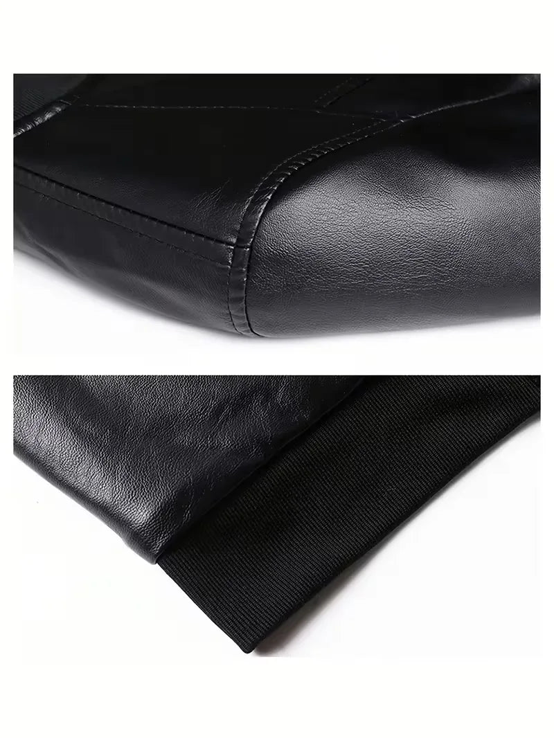 Knox | Slim Fit Leather Bomber Jacket