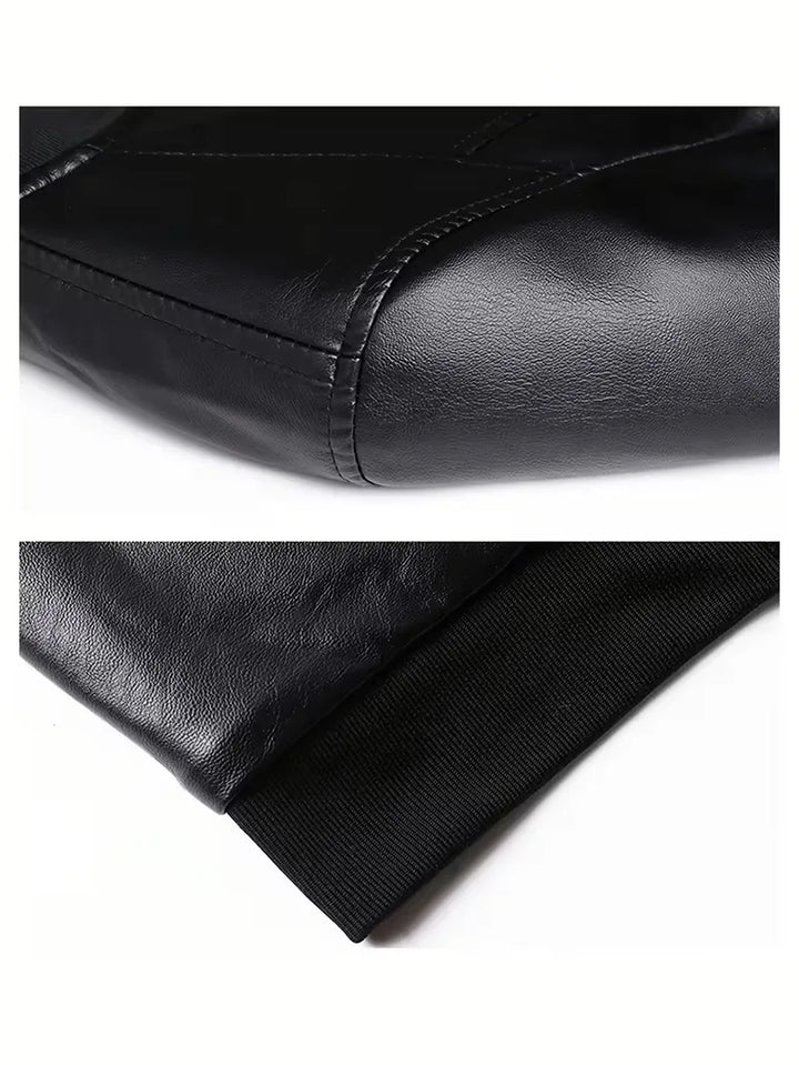 Knox | Slim Fit Leather Bomber Jacket