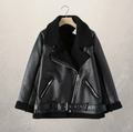 Ada | Women's Moto Jacket Polo Collar Long Sleeve