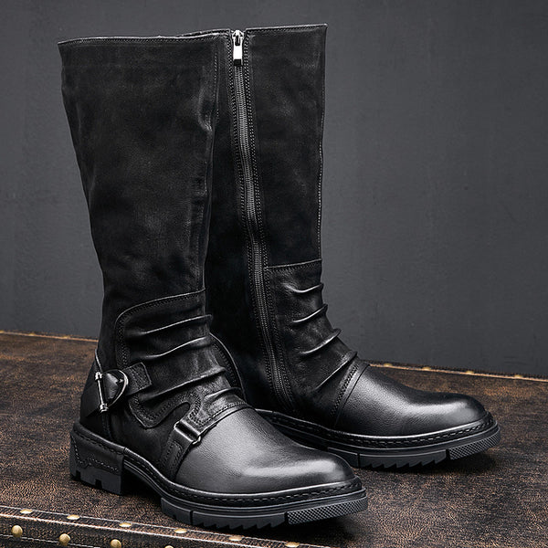 Julian | Bottes hautes pour homme, talon moyen, résistantes à l'usure