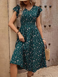 Willow | Floral Smocked Midi Dress