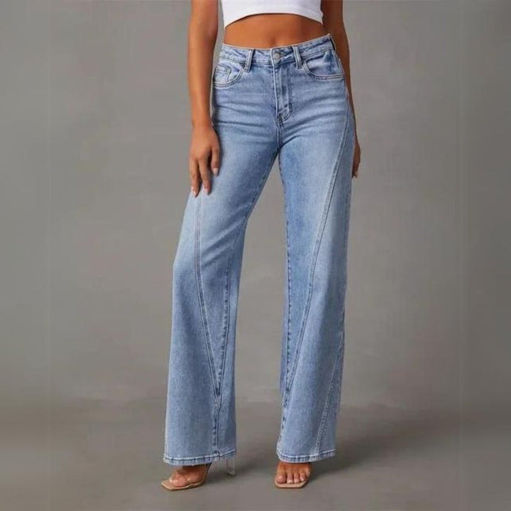 Kinsley | High-Rise Relaxed Denim Trousers