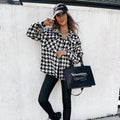 Abby | Women's Check Shirt Jacket, Long Sleeve Button Up