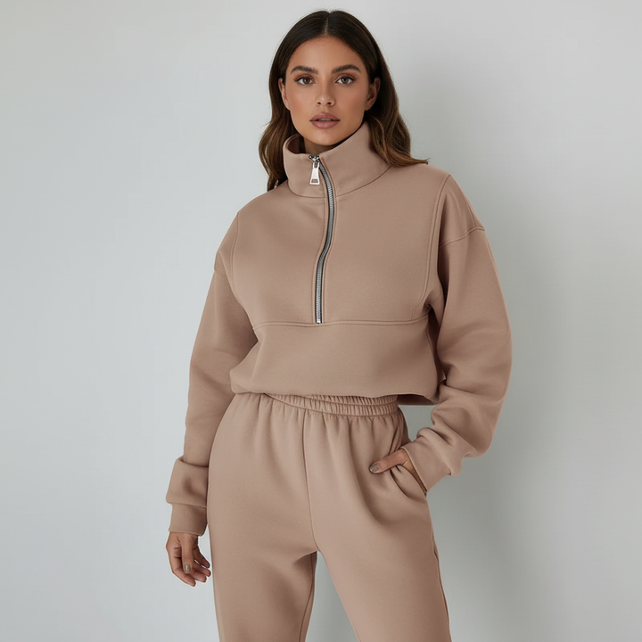 Presley | Cozy Half-Zip Lounge Outfit