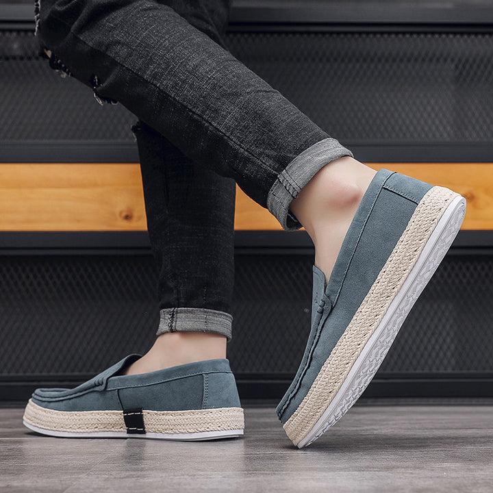 Men's blue canvas casual shoes