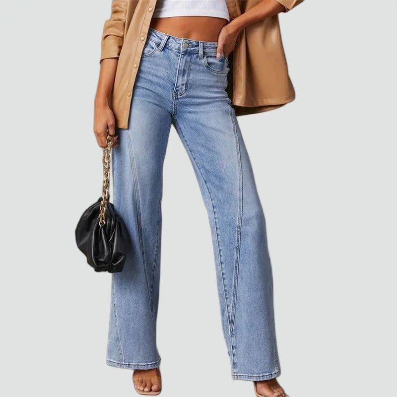 Kinsley | High-Rise Relaxed Denim Trousers