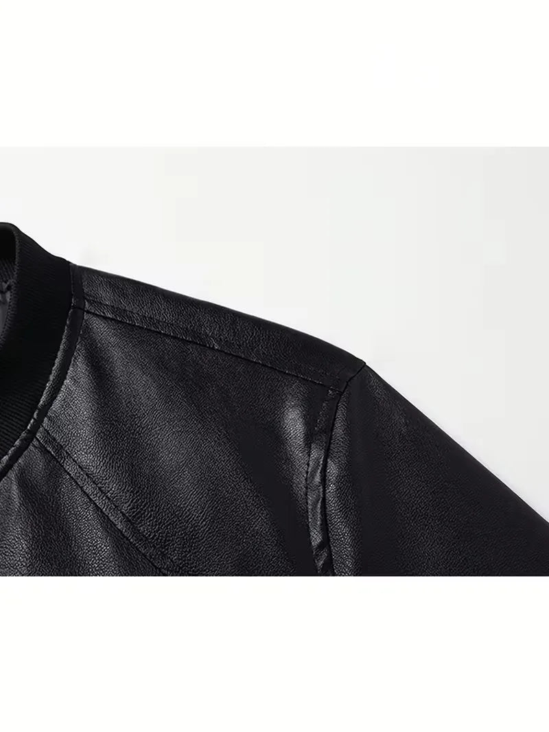 Knox | Slim Fit Leather Bomber Jacket