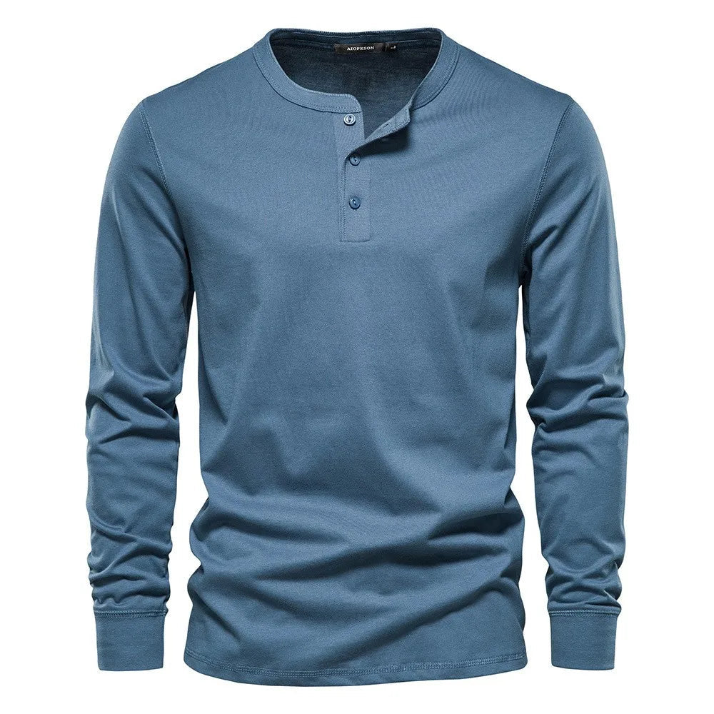 Declan | Men's Long Sleeve Henley Shirt