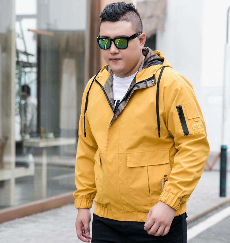 Men's collarless embroidered bomber jacket in khaki