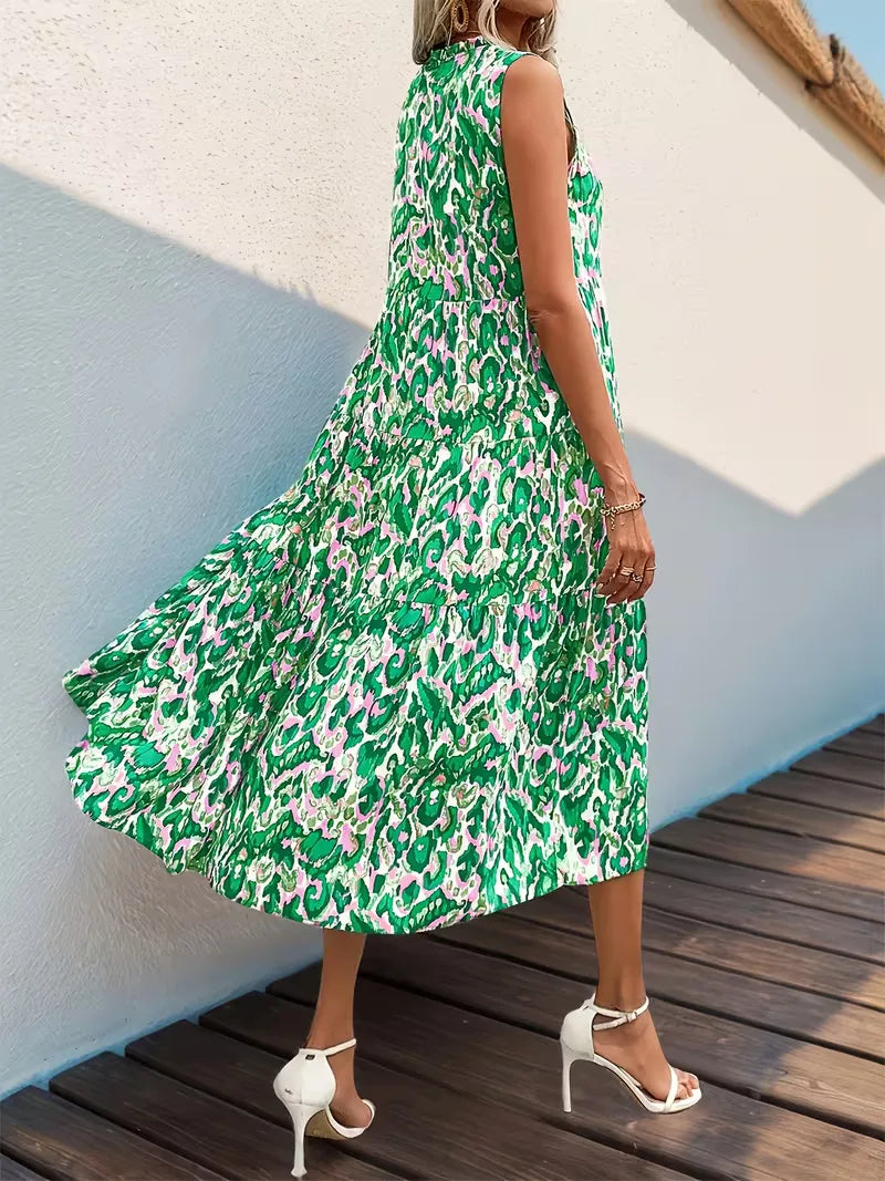 Everly | Printed Tiered Maxi Dress
