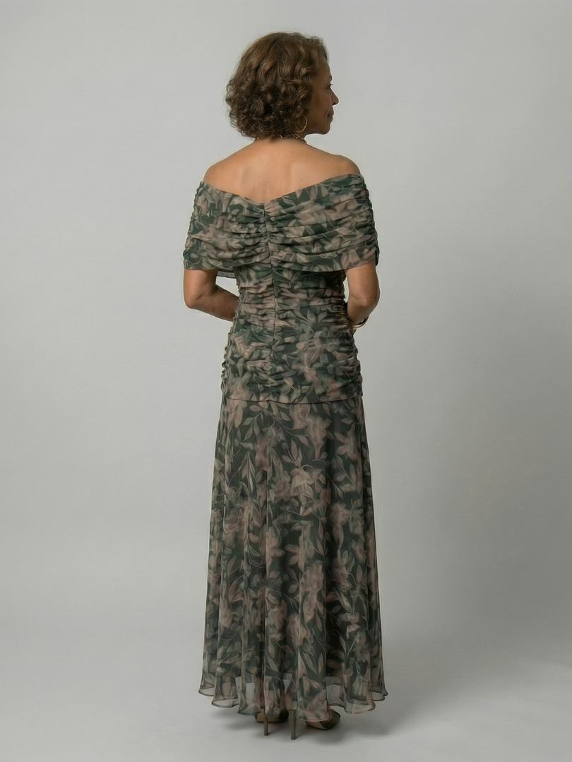 Keira | Off Shoulder Flow Midi Dress