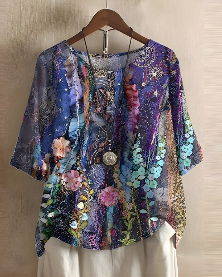 Luna | Colorblock Boho Top