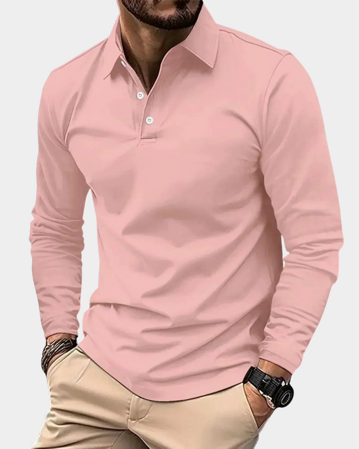 Logan | Men's Modern Long Sleeve Polo Shirt