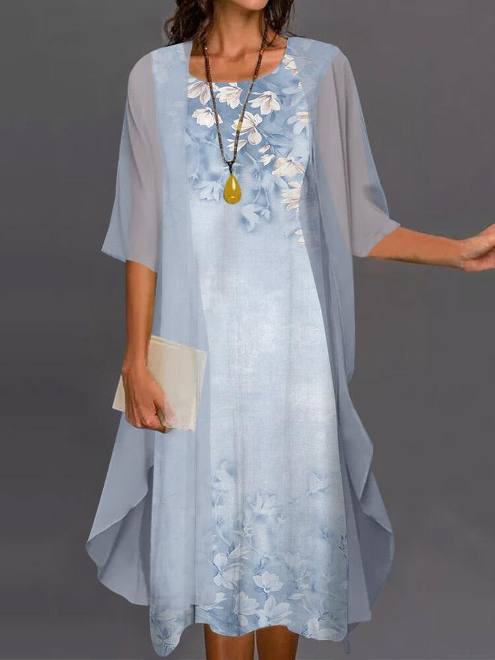 Aveline | Women's Midi Dress and Kimono Set