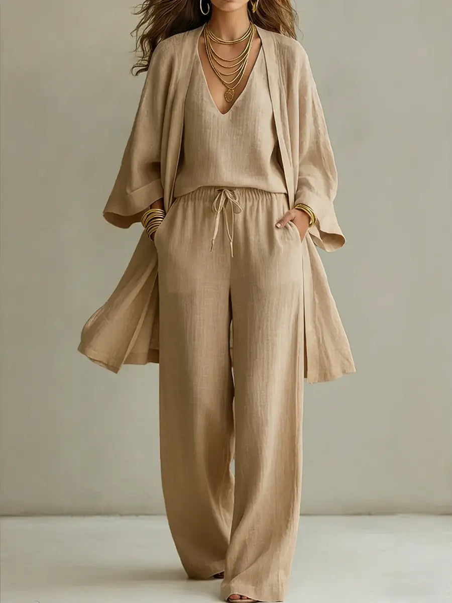 Autumn | Minimalist Linen Three Piece Set
