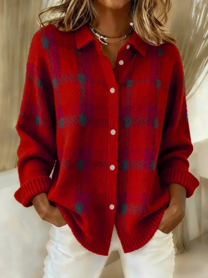 Tamsin | Women's Plaid Button Cardigan