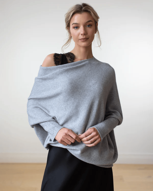 Reese | Asymmetrical Soft Knit Sweater