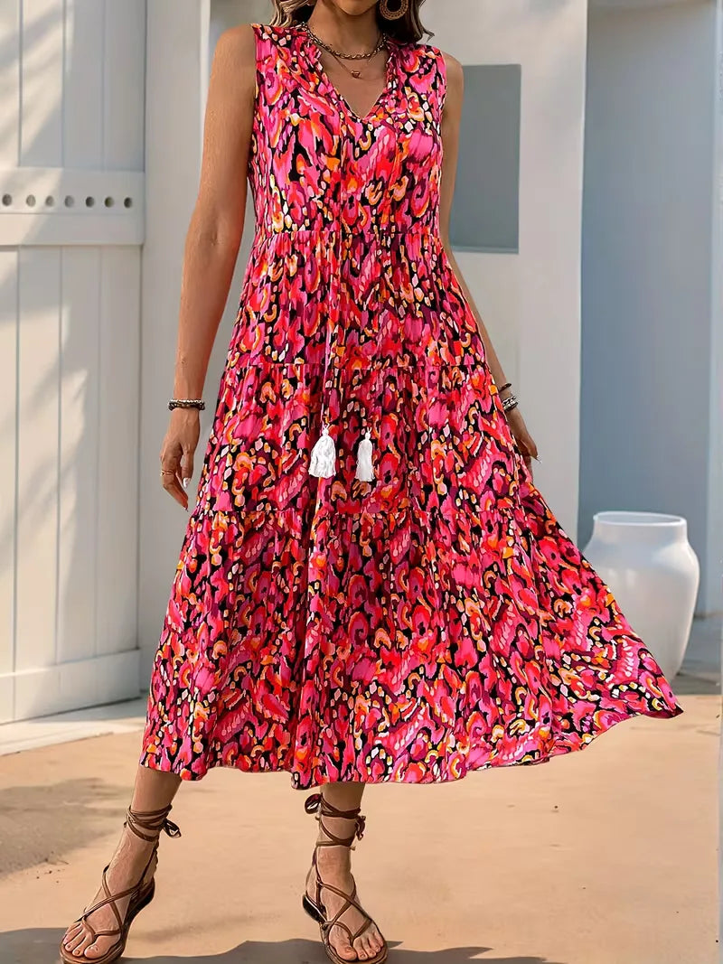 Everly | Printed Tiered Maxi Dress