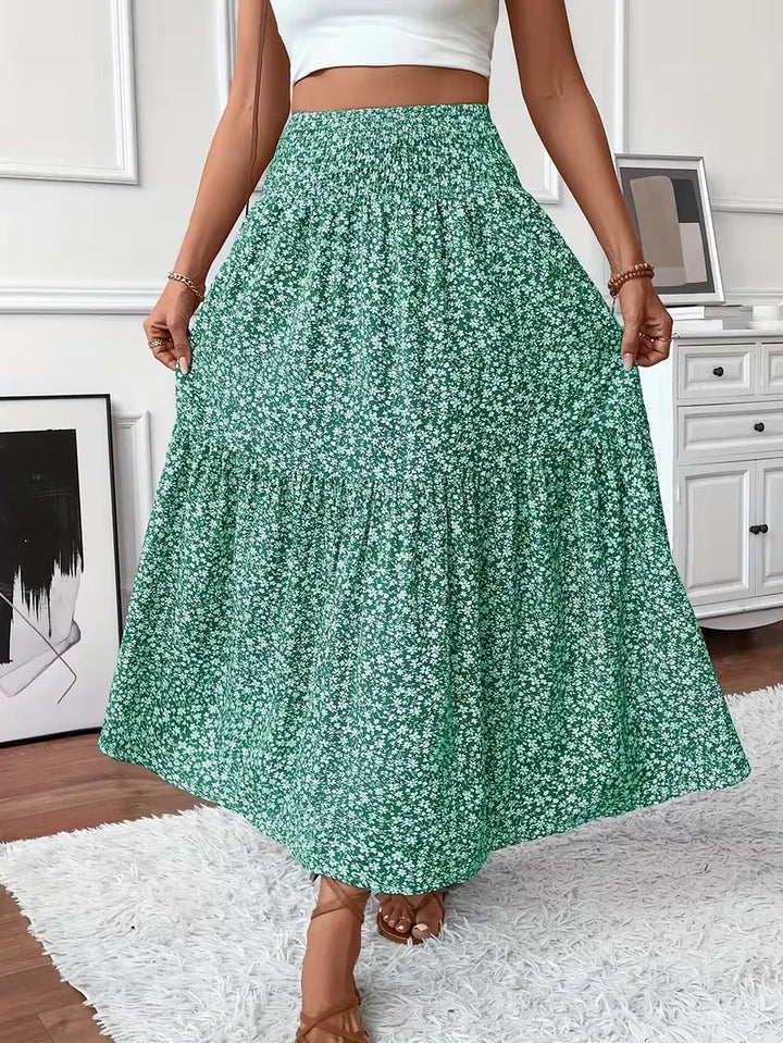 Selene | Smocked Waist Maxi Skirt
