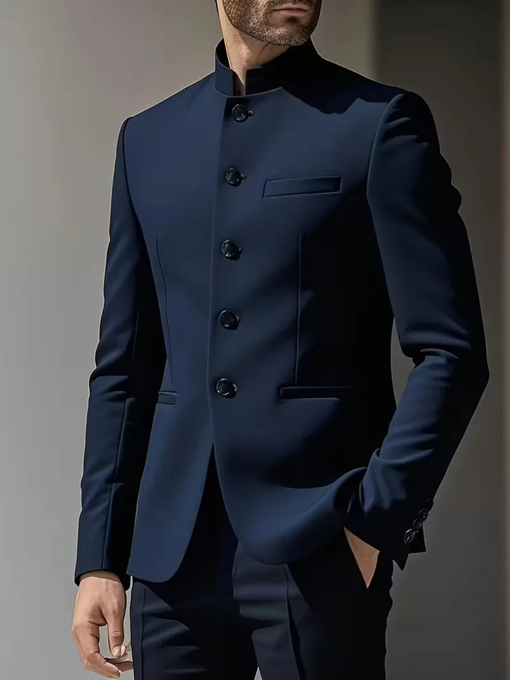 Sterling | Slim Fit Mandarin Collar Blazer