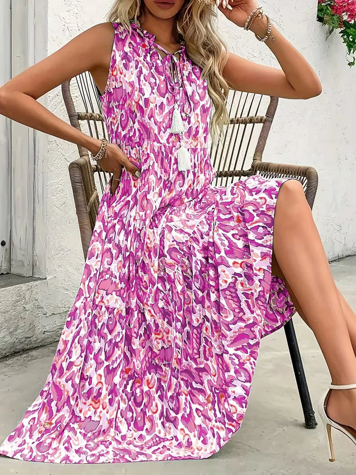 Everly | Printed Tiered Maxi Dress