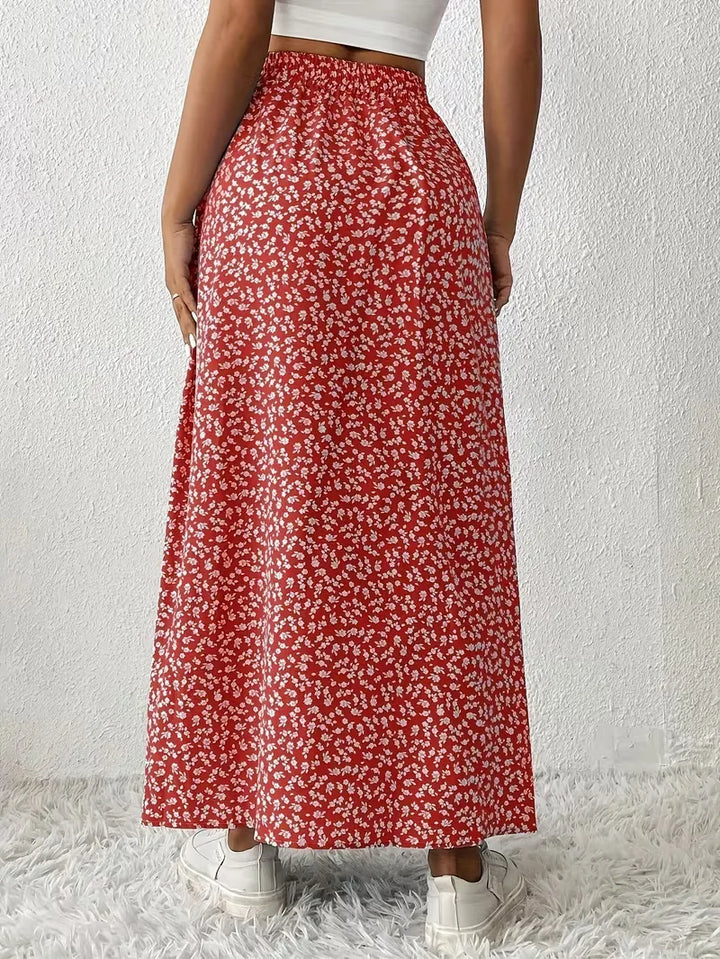 Briar | Floral Side Slit Maxi Skirt