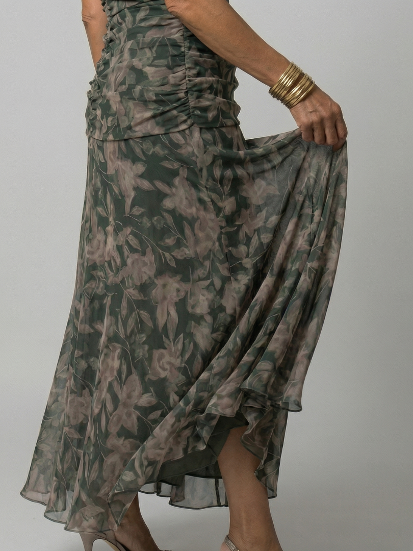 Keira | Off Shoulder Flow Midi Dress