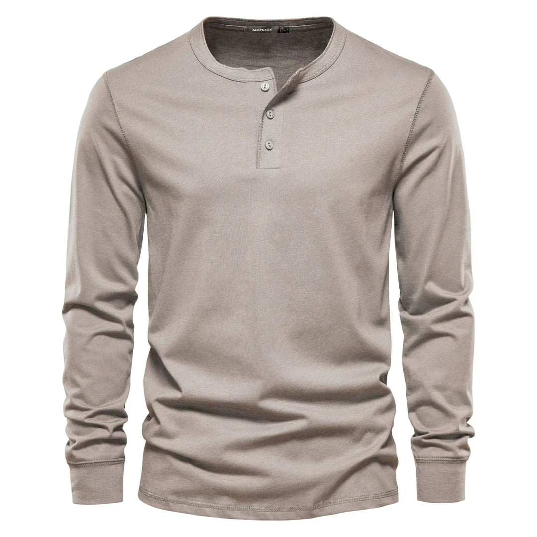 Declan | Men's Long Sleeve Henley Shirt
