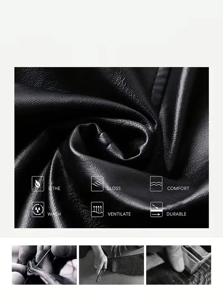Knox | Slim Fit Leather Bomber Jacket
