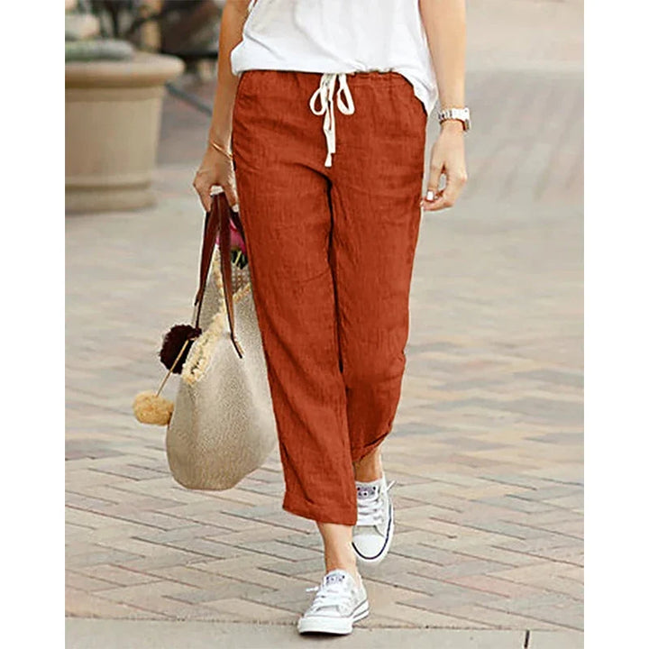 Paige | Drawstring linen pants women