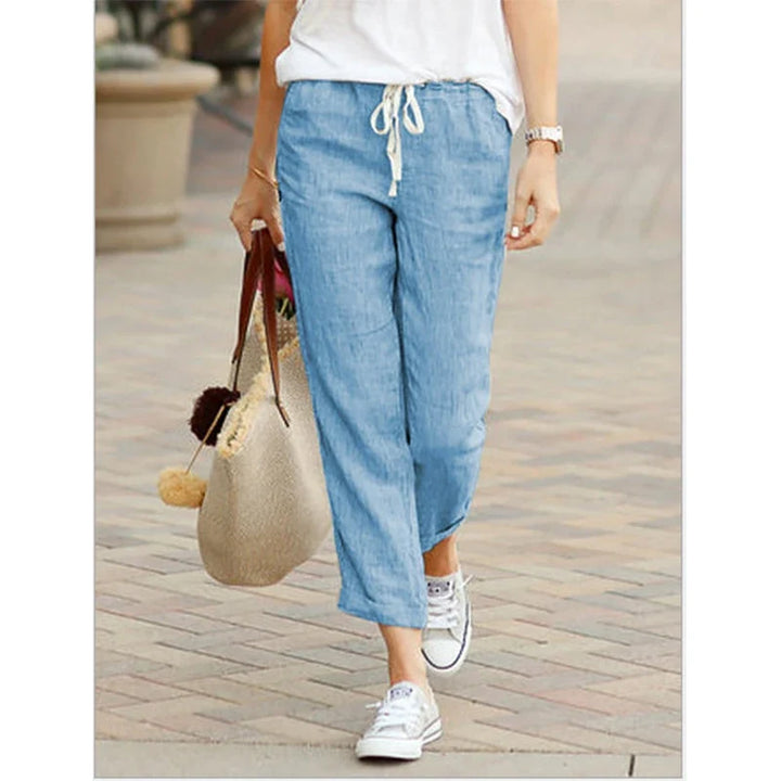 Paige | Drawstring linen pants women