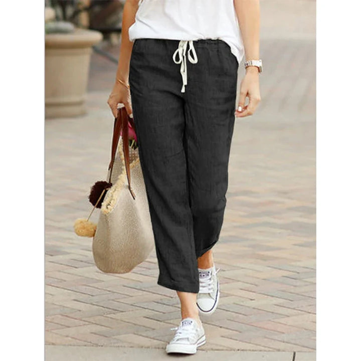Paige | Drawstring linen pants women