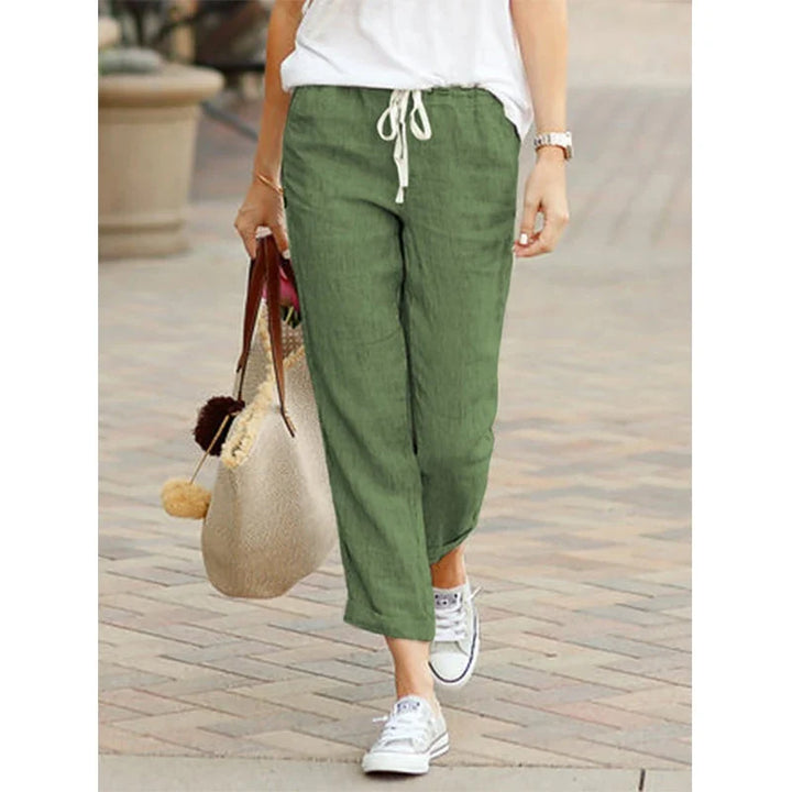 Paige | Drawstring linen pants women