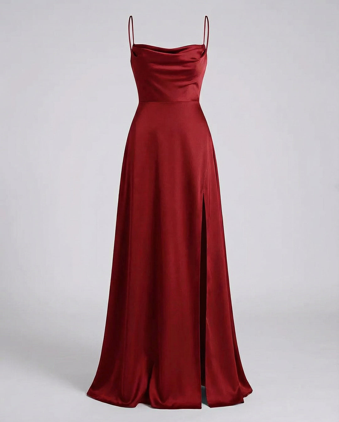 Scarlett | Satin Cowl Neck Maxi Dress