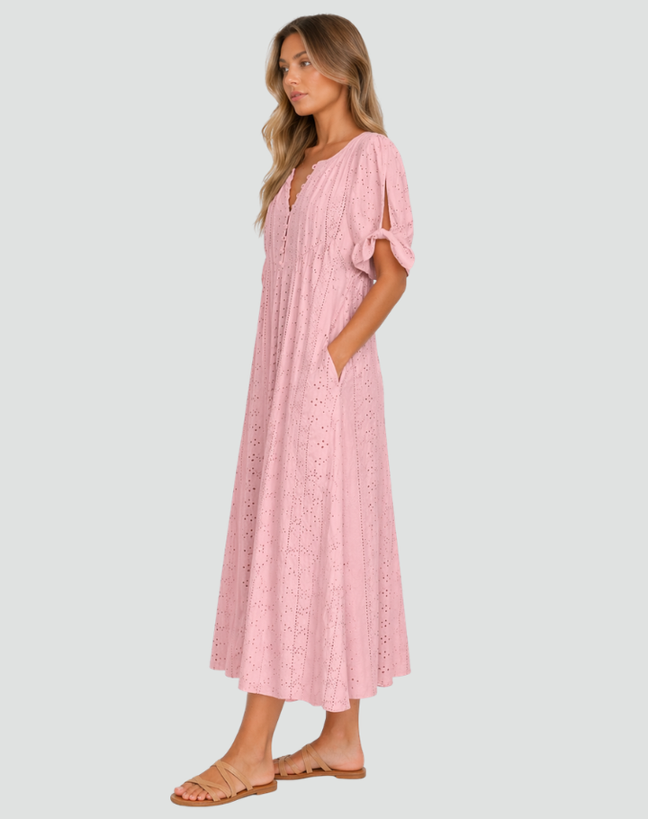 Emily | Eyelet Midi Summer Dress