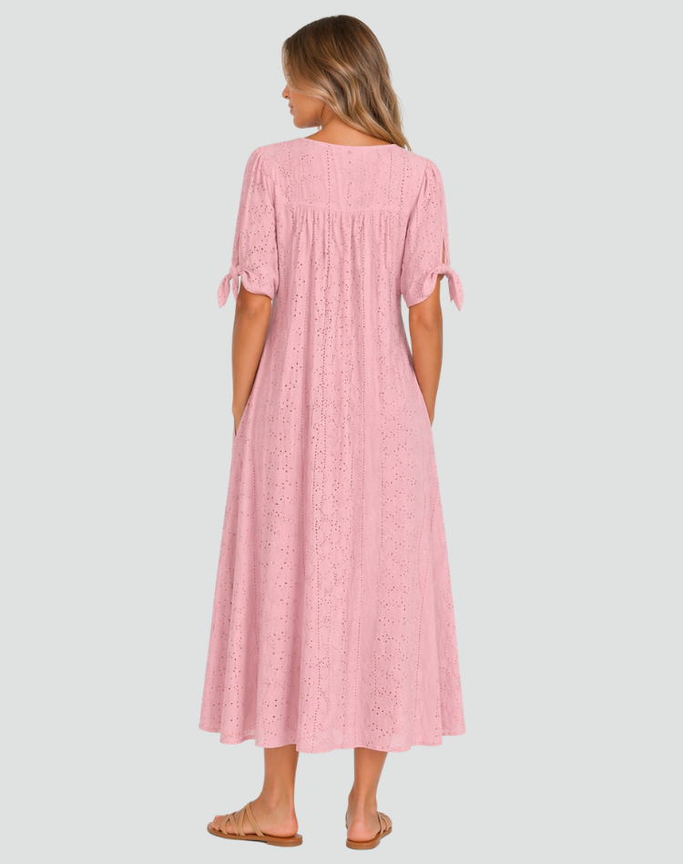 Emily | Eyelet Midi Summer Dress