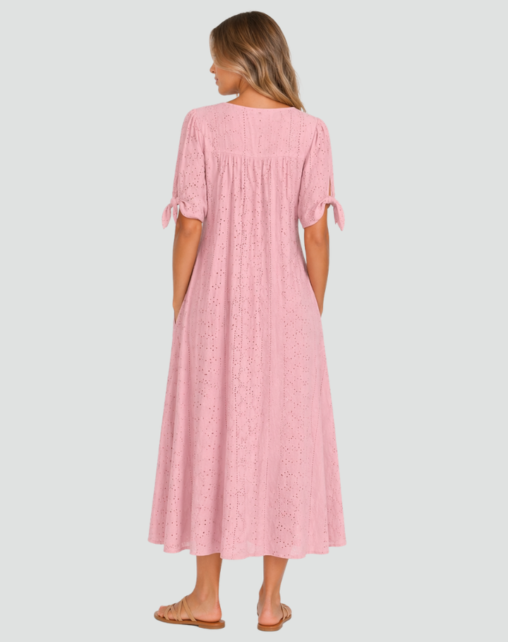 Emily | Eyelet Midi Summer Dress