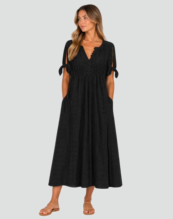 Emily | Eyelet Midi Summer Dress
