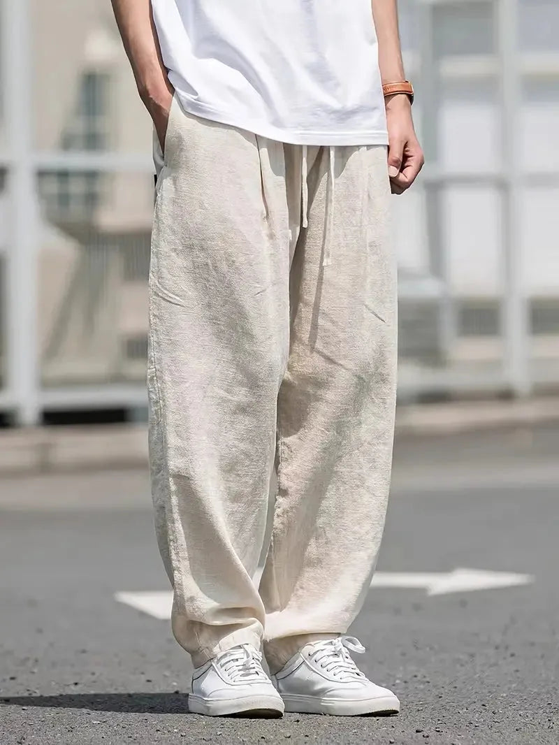 Everett | Relaxed Drawstring Linen Pants